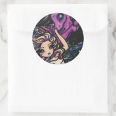 ペガサスコズミックレインボースターフェアリーガールファンタジー ラウンドシール (バッグ)