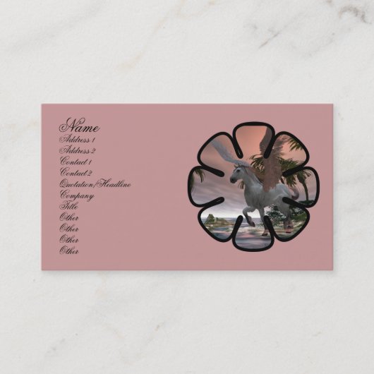 ペガサスコーブプロファイルカード 名刺 (正面)