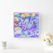 ペガサスザデビンホース スクエア壁時計 (ホーム)