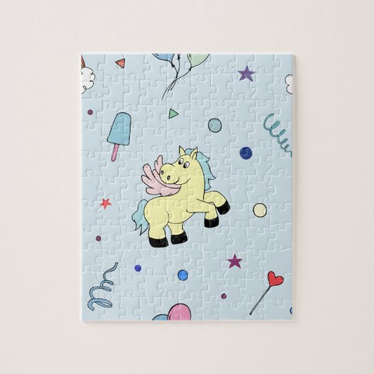 ペガサスパーティーライトブルー ジグソーパズル (縦)
