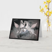 ペガサスフルムームファンタジー馬写真カード カード (黄色い花)