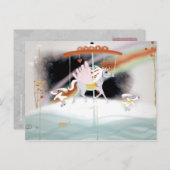 ペガサスホースメリーラウンド子供部屋はがき シーズンポストカード (正面/裏面)