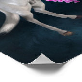 ペガサスマジカルフォレストファンタジーホースアート ポスター (角)