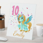 ペガサスユニコーンホカラフルース誕生日カスタム   台座サイン (インサイチュ)