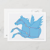 ペガサス座イラストレーション ポストカード (正面/裏面)