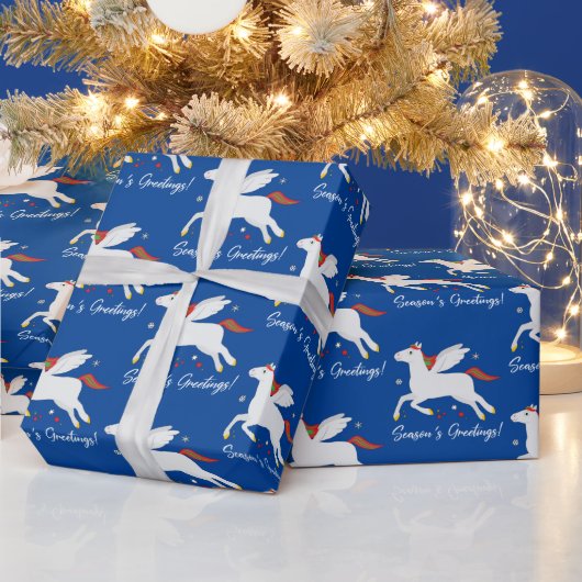 ペガサス星座季節のごあいさつ ラッピングペーパー (クリスマス)