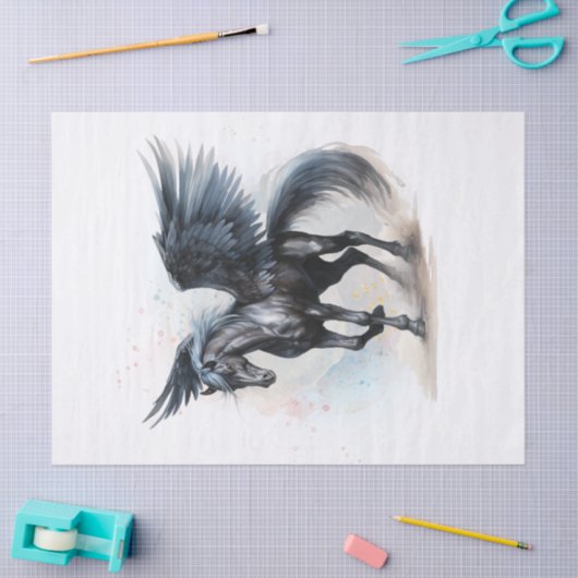 ペガサス水の色のデクページティッシュペーパー 薄葉紙 (クラフト)