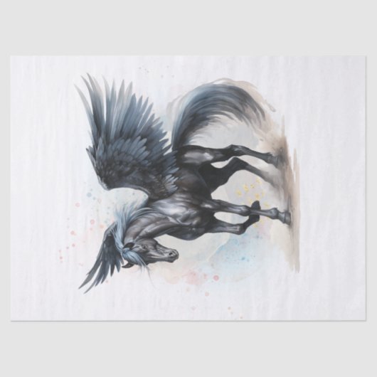 ペガサス水の色のデクページティッシュペーパー 薄葉紙 (正面)