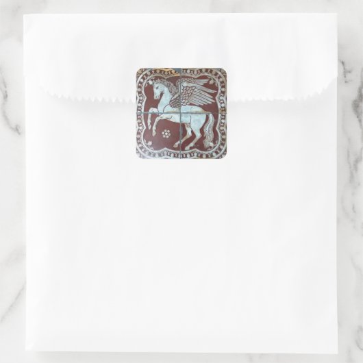 ペガサス翼の馬 スクエアシール (バッグ)