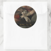 ペガサス蔵書票シール ラウンドシール (バッグ)