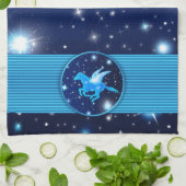 ペガサス飛んでいるス キッチンタオル (折り畳み)