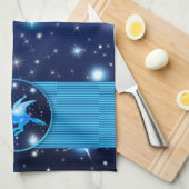 ペガサス飛んでいるス キッチンタオル (四つ折り)