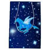 ペガサス飛んでいるス ミディアムペーパーバッグ (裏面)