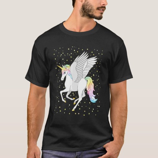 ペガサス飛んでいるホース Tシャツ (正面)