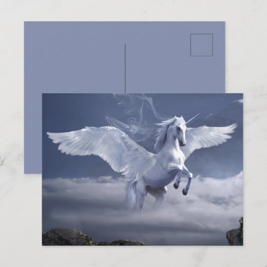 ペガサス飛行中 ポストカード (正面/裏面)