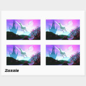 ペガサス飛行 長方形シール (シート)