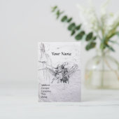 ペガサス・モノグラムに乗る中世の騎士 名刺 (スタンド正面)