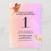 ペガサス·ユニコーンかわいい1歳の誕生日パーティー