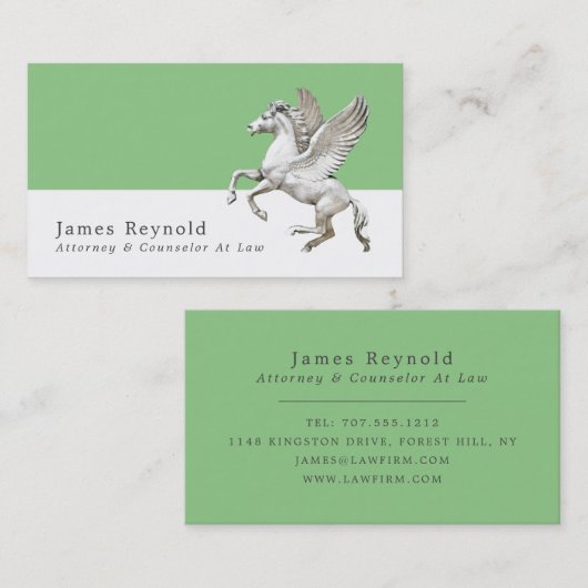 ペガサス、法的プロフェッショナル名刺 名刺 (正面/裏面)