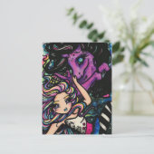 ペガサレインボー銀河系スターフェアリーファンタジーアートガール ポストカード (スタンド正面)