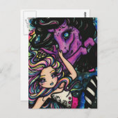 ペガサレインボー銀河系スターフェアリーファンタジーアートガール ポストカード (正面/裏面)