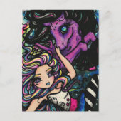 ペガサレインボー銀河系スターフェアリーファンタジーアートガール ポストカード (正面)