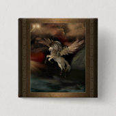 ペガソスの正方形ボタン 缶バッジ (正面)