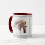 ペガソスの種馬の馬のファンタジーの芸術のマグ マグカップ (正面左)