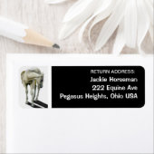 ペガソスの馬のファンタジーの差出人住所ラベル ラベル (インサイチュ)