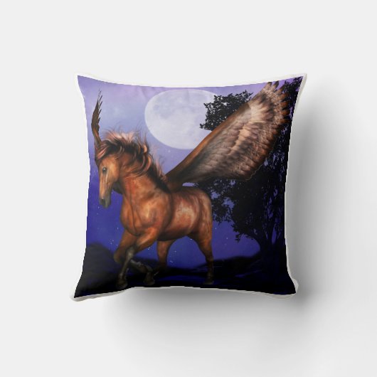 ペガソスの魅了された枕 クッション (裏面)