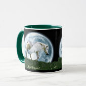 ペガソス及び月のファンタジーの芸術のマグ マグカップ (正面左)