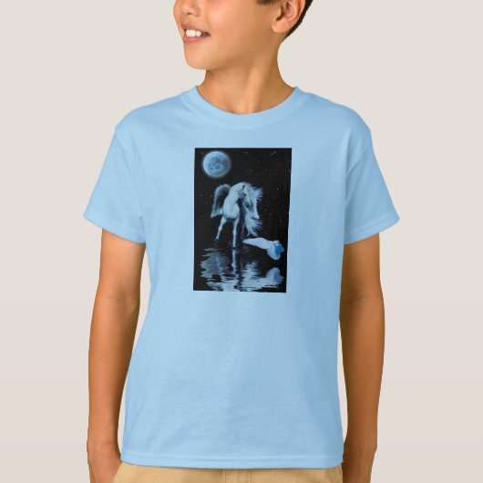 ペガソス及び白のワタリガラスのコレクション Tシャツ (正面)