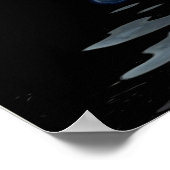 ペガソス及び白のワタリガラスのファンタジーポスター ポスター (角)