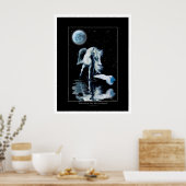 ペガソス及び白のワタリガラスのファンタジーポスター ポスター (キッチン)