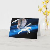 ペガソス飛行挨拶状 カード (黄色い花)