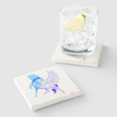 ペガソス・ギリシャ神話の翼のある馬 ストーンコースター (横)