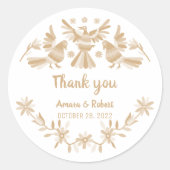 ペガティーナレドンダベージュオトミメキシコグラシアス ラウンドシール (正面)