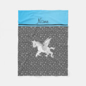 ペガパーソナライズされたサスグレイ フリースブランケット (正面)