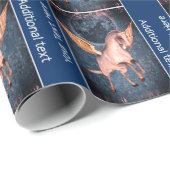 ペガ飛んでいるサスホースファンタジーアーパーソナライズされたト ラッピングペーパー (ロールコーナー)