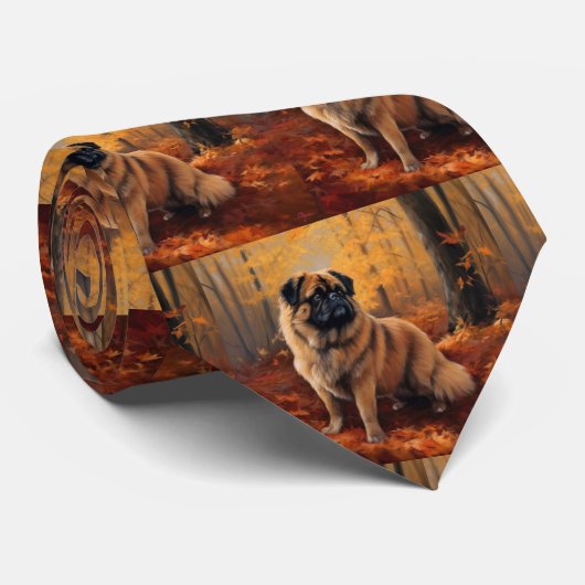 ペキゲイン紅葉秋インスパイア ネクタイ (ロール)