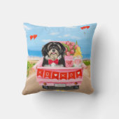 ペキゲスドッグバレンタインデートラックハート クッション (裏面)