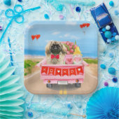 ペキゲスドッグバレンタインデートラックハート ペーパープレート (パーティー)