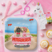 ペキゲスドッグバレンタインデートラックハート ペーパープレート (パーティー)