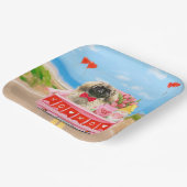 ペキゲスドッグバレンタインデートラックハート ペーパープレート (傾斜あり)