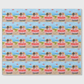 ペキゲスドッグバレンタインデートラックハート ラッピングペーパー (フラット)