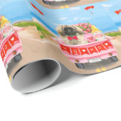 ペキゲスドッグバレンタインデートラックハート ラッピングペーパー (ロールコーナー)