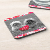 ペキゲスパピーズ希望ハッピーバレンタインデー コースター (左側)