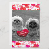 ペキゲスパピーズ希望ハッピーバレンタインデー 便箋 (正面/裏面)