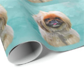 ペキセスドッグウォーターカラーアートポートレート ラッピングペーパー (ロールコーナー)