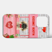 ペキニーズのキスブース バレンタインデー Case-Mate iPhoneケース (裏面 (横))
